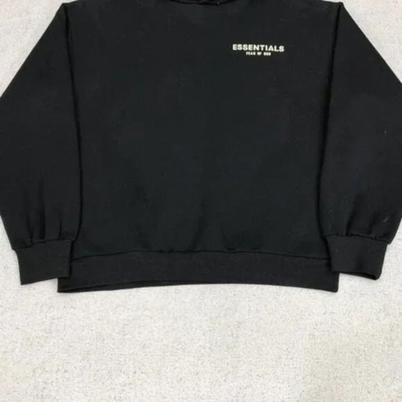 Essentials Fear of God Hoodie Black XXLarge authenticity tag Inside - Picture 3 of 8
